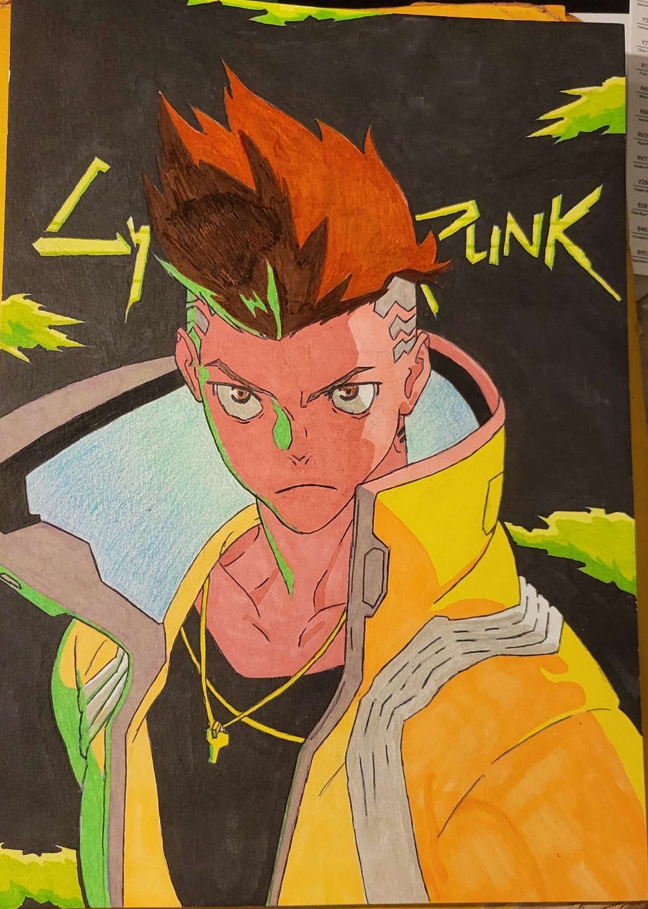 Portrait de style cyberpunk aux couleurs vives