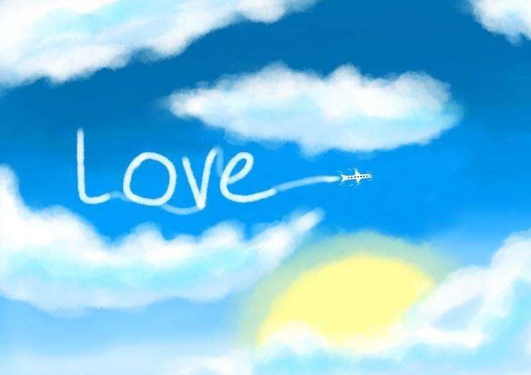 Dessin numérique d'un ciel nuageux